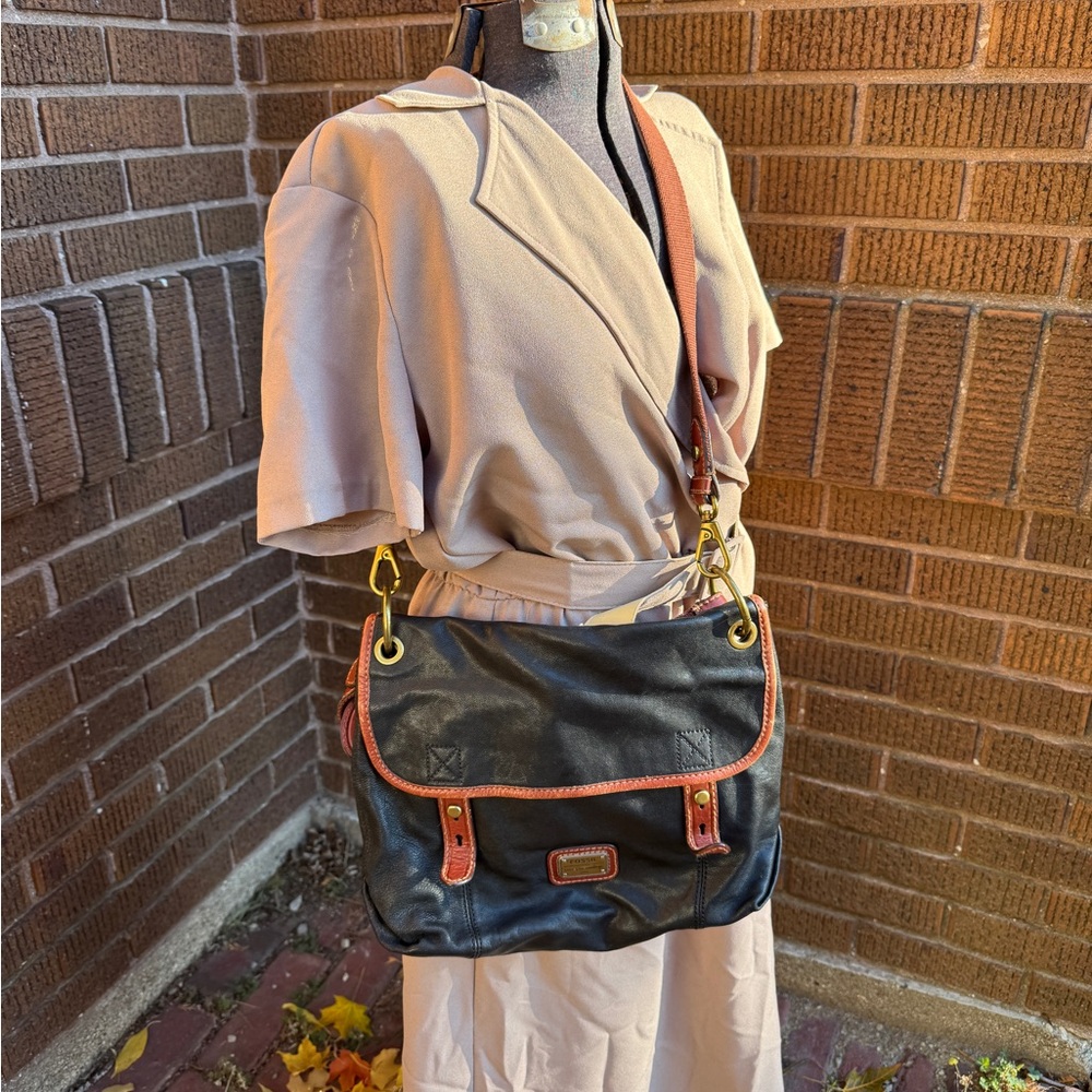 Fossil Shoulder Bag Long Live Vintage Black Brown 13x11